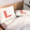 Deny Designs Standard April Lane Art Block Red Monogram L Microfiber Printed Pillow Sham - 2 of 3