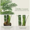 Golden Cane Palm Artificial Tree,4ft Fake Tropical Palm Plant, Pre Potted Faux Greenery Plant for Indoor Outdoor Home Decor Office House(Set of 2) - 2 of 4