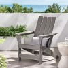 HDPE Adirondack Chair, Weather-Resistant Outdoor Patio Armchair, Modern Plastic Lounge Chair for Garden or Deck – Cuddlewood - 2 of 4