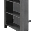 Vynxaria Graham 36" Gray Finish Small Space Counter Height Dining Table with USB Charging Ports and Shelves - 2 of 4