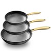imarku Cast Iron Skillets, Non Stick Frying Pans 2Pcs - 10 inch & 12 Inch Frying Pan Set, Long Lasting Nonstick, Professional Nonstick Frying Pan - 2 of 4