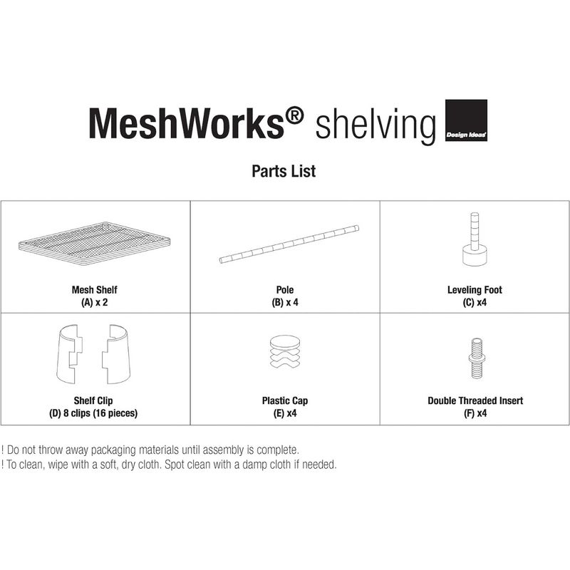 Design Ideas MeshWorks 6 Tier Tower Metal Storage Shelving Unit Rack, 4 of 8