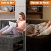 84" L-Shaped Sleeper Sofa Bed with Pull-Out Mattress, Modern Sectional Couch w/Dual Storage Armrests - 3 of 4