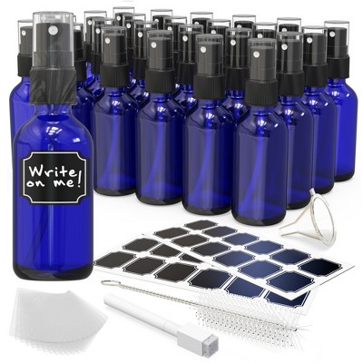Nevlers Leakproof Cobalt Blue Glass Spray Bottles - 2oz (24pk)