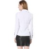 Allegra K Women's Long Sleeve Point Collar Ruched Button Decor Cuffs Shirt - image 4 of 4