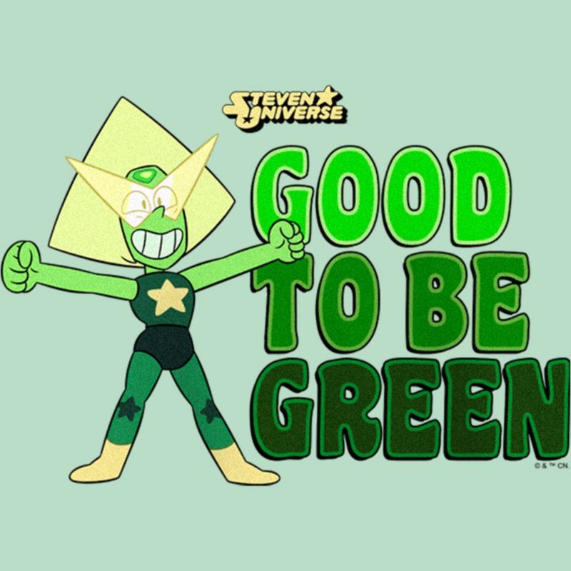 Girl's Steven Universe Peridot Good to Be Green T-Shirt, 2 of 5