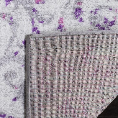 Skyler Ivory and Pink Floral Synthetic Area Rug 4' x 6'