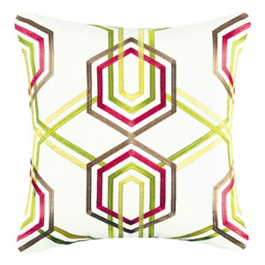 C&F Home 18" x 18" Geo Embroidered Pillow - 1 of 4