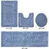Lux Premium 100% Cotton Tufted Solid Reversible 4 Piece Bath Rug Set – Ultra-Soft, Water-Absorbent, Durable, Machine Washable Bathroom Rug - 2 of 4