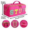 Generic Preppy Bag Stoney Clover Makeup Bag Nylon Cosmetic Bag Stuff Makeup Bag Chenille Letter Pouch Stuff Pouch Rose Red - 2 of 4
