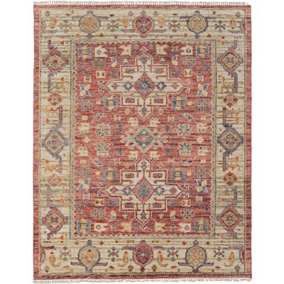 Fillmore Transitional Medallion Red/Ivory/Gold Area Rug