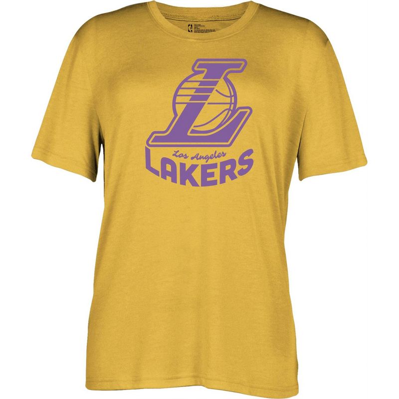 NBA Los Angeles Lakers Women&#39;s Short Sleeve Vintage Logo Tonal Crew T-Shirt, 1 of 5