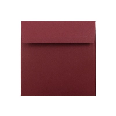 JAM Paper 6 x 6 Square Invitation Envelopes Dark Red 31511296I