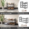 Attop 3-Tier Expandable Shoe Rack, Adjustable Shoe Shelf Storage Organizer Heavy Duty Metal Free Standing Shoe Rack for Entryway Closet Doorway - 4 of 4