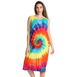 Just Love Womens Nightgown - Sleeveless Henley Oversized Sleepwear Gown - 1 of 3