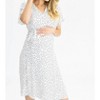 Women's Polka Dot Nursing Wrap Dress - Angel Maternity - 2 of 3