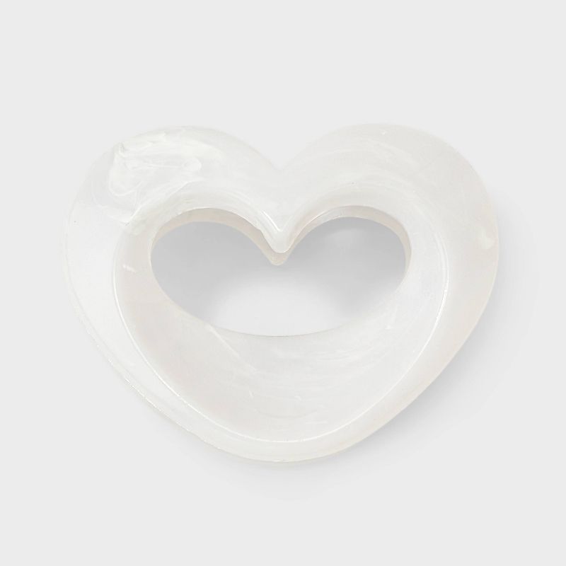 Open Heart Shape Marble Plastic Claw Hair Clip - A New Day™, 3 of 5