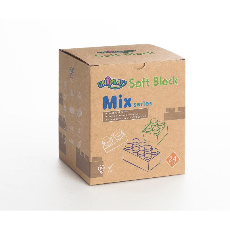 UNiPLAY Mix Set Soft Building Blocks for Early Learning Educational and Sensory Toy for Infants and Toddlers, 4 of 9