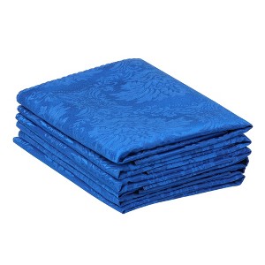 Unique Bargains Party Christmas Printed Floral Polyester Napkins 19 x 19 Inches 6 Pcs - 1 of 4