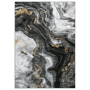 Indoor Modern Abstract Large Area Rugs for Bedroom Living Room, Washable Soft Non Slip Floor Carpet for Dining Room Office Home - 1 of 4