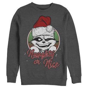 Men's Marvel Christmas Guardians of the Galaxy Naughty Rocket Sweatshirt - 1 of 3