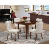5-Piece Mahogany Finish Solid Wood Top - Dining Room Set Seats-4 - 2 of 4