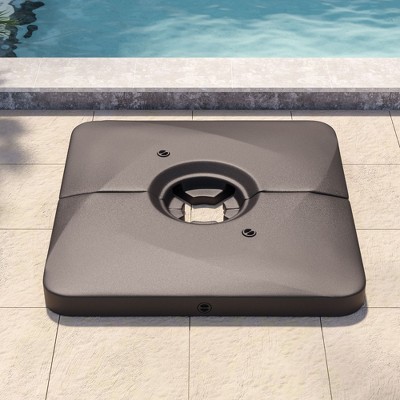 Sonkuki Heavy Duty Patio Umbrella Base Suit for Cantilever Umbrella From 8FT to 12FT, Up to 320LBs, Be Filled With Sand and Water, Black