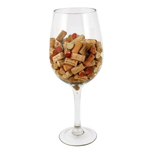 True Big Bordeaux Glass Bottle, Giant Display Holder, Home Decor Accessory Gift, 1.5 Gallons, Clear - 1 of 4