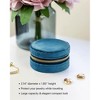 Benevolence LA Plush Velvet Round Travel Jewelry Box - 4 of 4