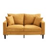 Sapphtopaz Corduroy High Resilience Sofa with Throw Pillows Modern Comfy Sofa Couch for Living Room,Bedroom,Apartment - 4 of 4