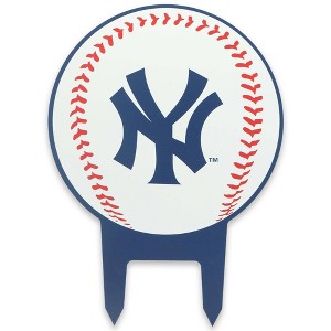 MLB New York Yankees Baseball Metal Yard Stake - 1 of 4