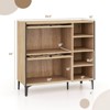Costway Shoe Storage Cabinet with Flip Doors Adjustable and Removable Shelves for Entryway - 3 of 4