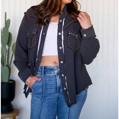 Women's Weekend Plans Button Down - POL