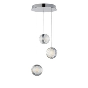 ET2 Lighting Pulse 3 - Light Pendant in  Polished Chrome - 1 of 2