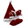 Festive Red Velour Santa Jacket and Hat for 17.5-Inch Labubu Dolls - 4 of 4