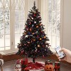 GOTGELIF Pre-Lit Stunning Holiday Tree Black 6Ft Christmas Tree with Twinkling Lights Xmas Decoration - 2 of 4