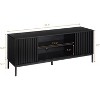 TV Stand, Mid Century Modern TV Table, Entertainment Center with Cord Management for Media Furniture, TV Cabinet with Storage for Living Room - 2 of 4