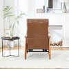 CAVINAS Upholstered Accent Chair with Wooden Frame,Modern Arm Chair,Adjustable Recliner Chair for Bedroom,Reading Room - 4 of 4