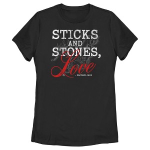 Women's Pirates of the Caribbean: Curse of the Black Pearl Sticks and Stones Love T-Shirt - 1 of 4