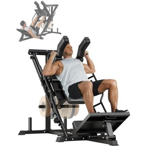 Leg Press Machines for Home Gym, Professional Hack Squat Machine, Workout Equipment with Weight Storage for Fitness and Strength Training - 1 of 4