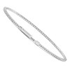 Pompeii3 1Ct Diamond Flexible Oval Bangle Women's Bracelet 14k White Gold Lab Created - Size Medium - 2 of 4