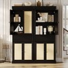 Kitchen Pantry Cabinet, Storage Cabinet, Freestanding Cupboard with Drawer for Bathroom, Dining Room, Living Room, Black - 3 of 4