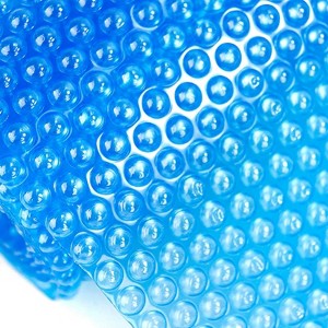 18x36FT Rectangle Solar Pool Cover, Heavy-Duty 300μm Blue Bubble Solar Blanket, Heat Retaining Thermal Cover for In-Ground and Above-Ground Pools - 1 of 4