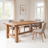 HomeRoots 95" Natural Reclaimed Wood Trestle Base Dining Table - 2 of 4