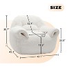GDFStudio Veyra Modern Faux Fur Upholstered Bean Bag Chair - 3 of 4