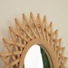 FONTOI Solana Bamboo Artistry Circle Mirror Wall Mounted Handmade Decorative Accent for Bathroom Bedroom Living Room, Silver, 23.62"*23.62"*0.87" - 2 of 4