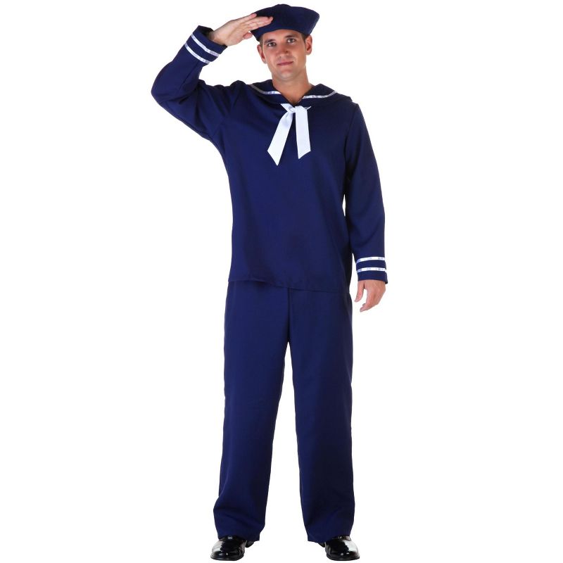 HalloweenCostumes.com Men's Blue Sailor Costume, 1 of 2