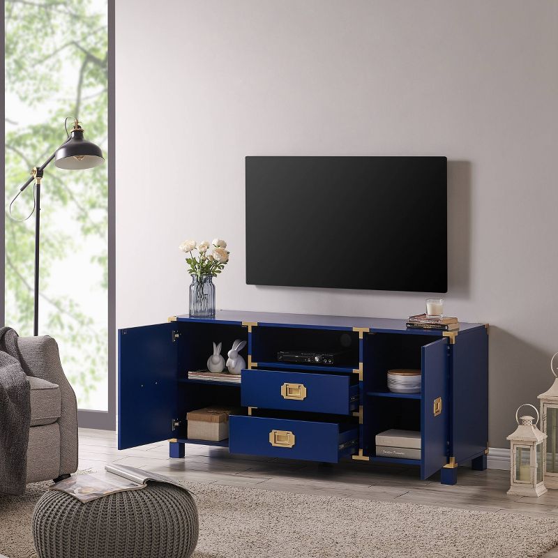 Claude TV Stand for TVs up to 50&#34; Navy Blue - Aiden Lane, 4 of 17