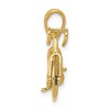 Black Bow Jewelry 14k Yellow Gold 3D Blue Translucent Acrylic Bicycle Pendant - 2 of 4