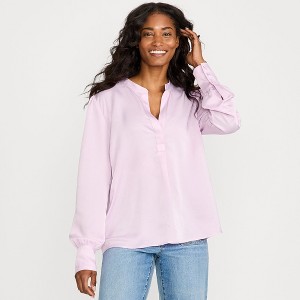 Lands' End Women's Satin Popover Shirt - 1 of 4